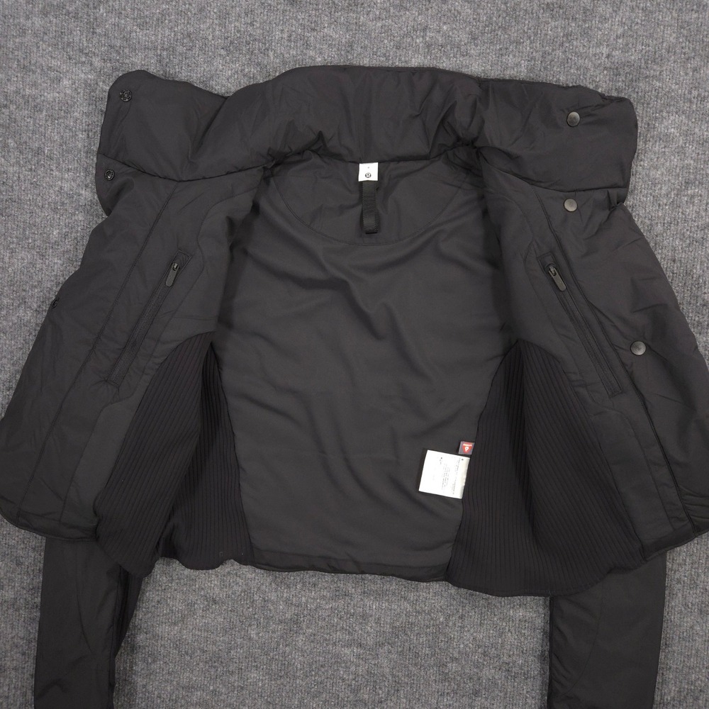 Lululemon Sleek City Jacket Womens 4 Black Cropped Windproof Water Repellent - Picture 5 of 13